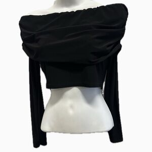 Black Off-Shoulder Women's Top